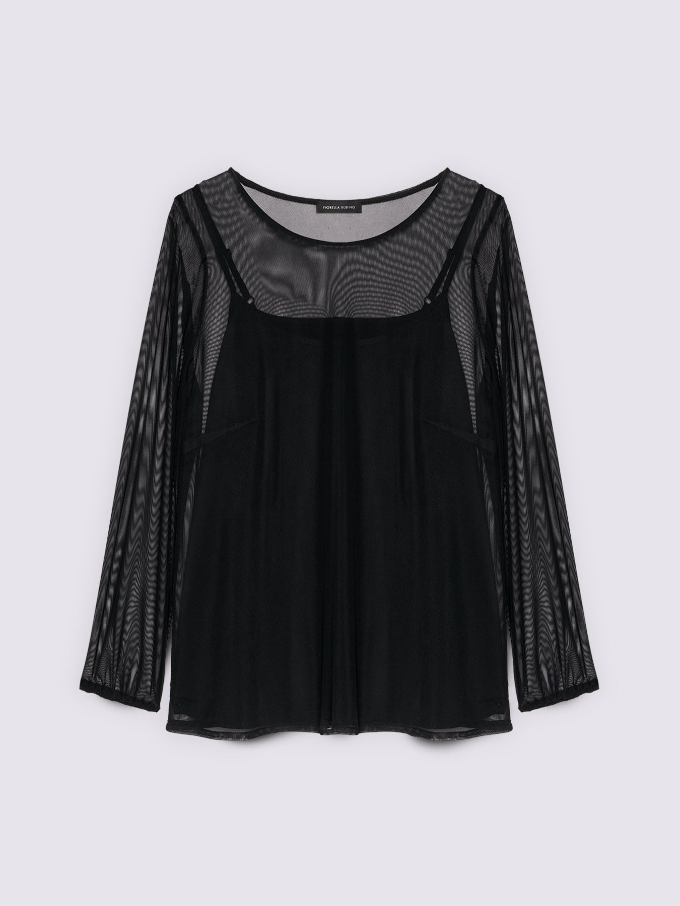 Transparent tulle T-shirt image number 4