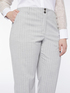 Lurex pinstriped fabric trousers image number 2