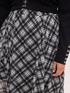 Long flared skirt in checked georgette image number 3