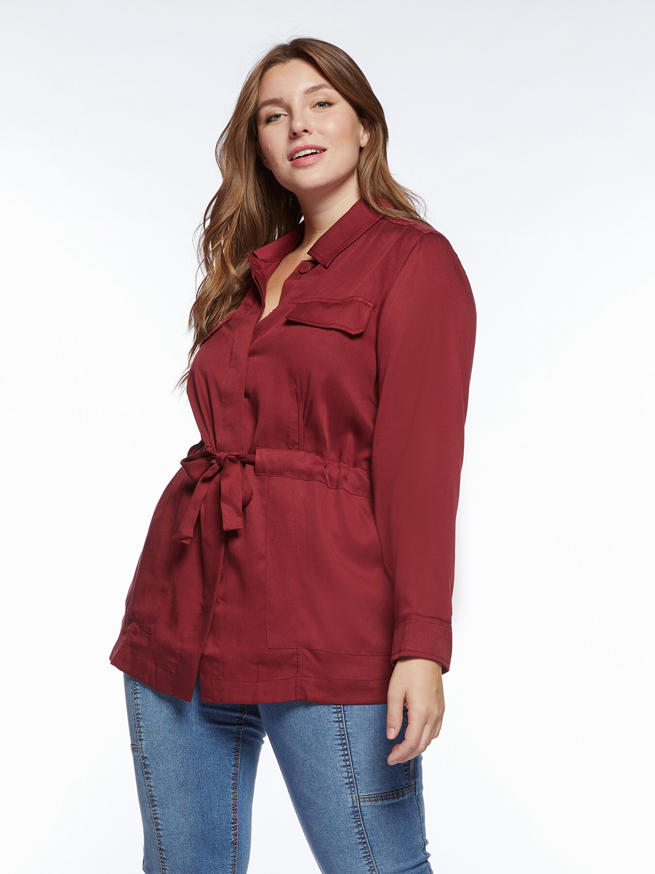 Camicia utility in tencel image number 1