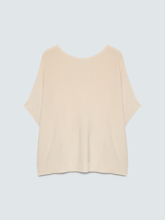 Pull m&eacute;lange viscose encolure bateau