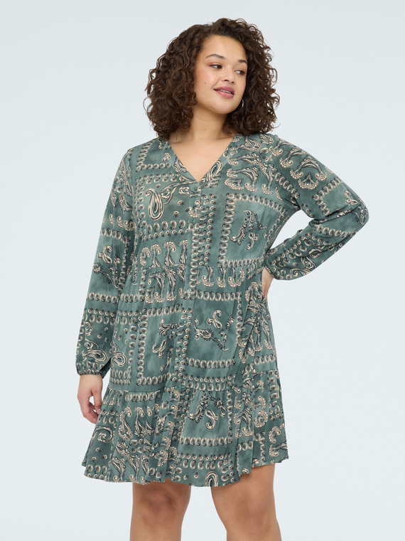 SMILE Kleid mit Paisley-Druck
