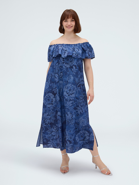 Long off-shoulder dress