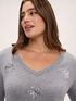Sweater with floral sequins image number 3