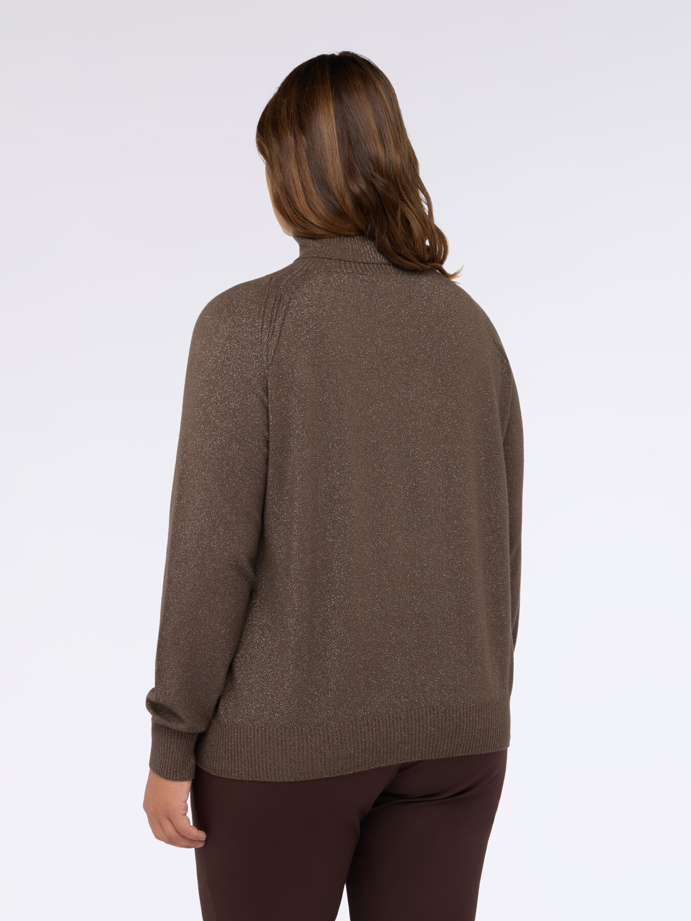 Pull col roul&eacute; m&eacute;lange viscose image number 1