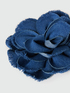 Denim flower brooch image number 2