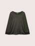 T-shirt bimaterica in raso e jersey image number 4