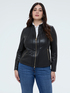 Biker jacket with woven details and stretch inserts image number 2