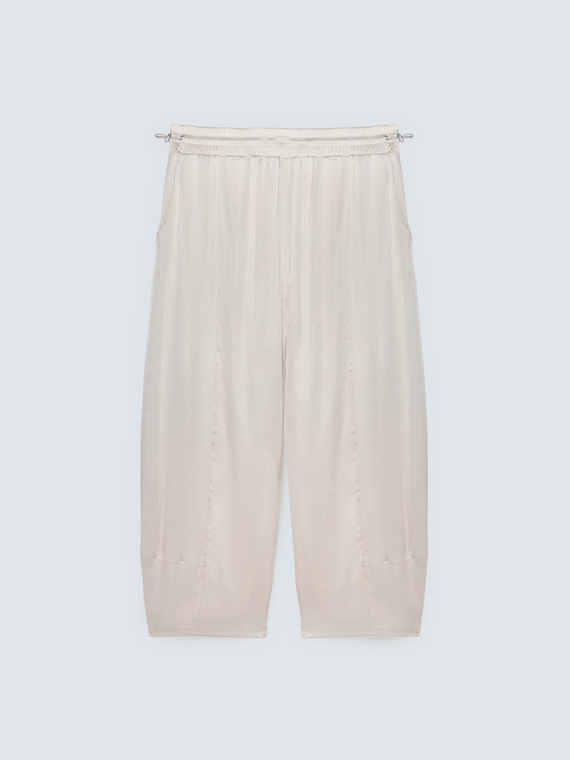 Balloon Pants in Stretch Satin