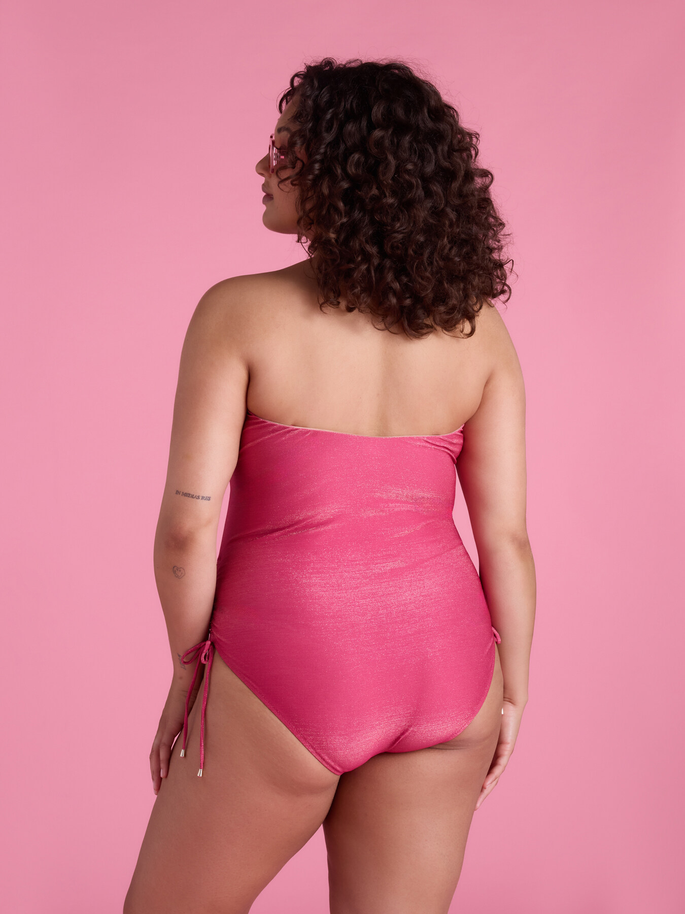 Maillot de bain une pi&egrave;ce en bandeau lurex image number 8