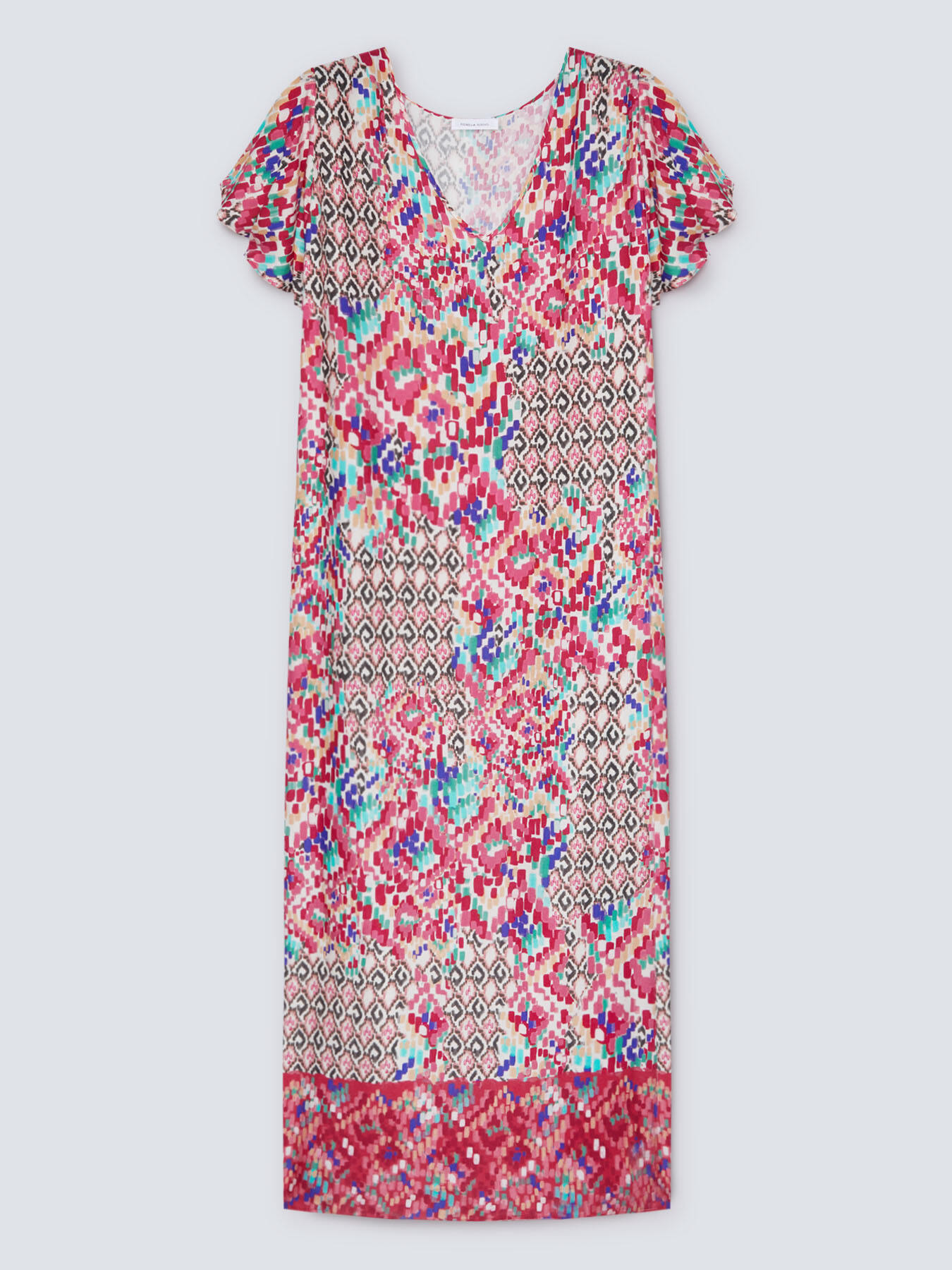 Langes Kleid mit Ikat-Druck image number 4