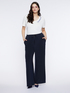 Wide leg trousers in jersey image number 3