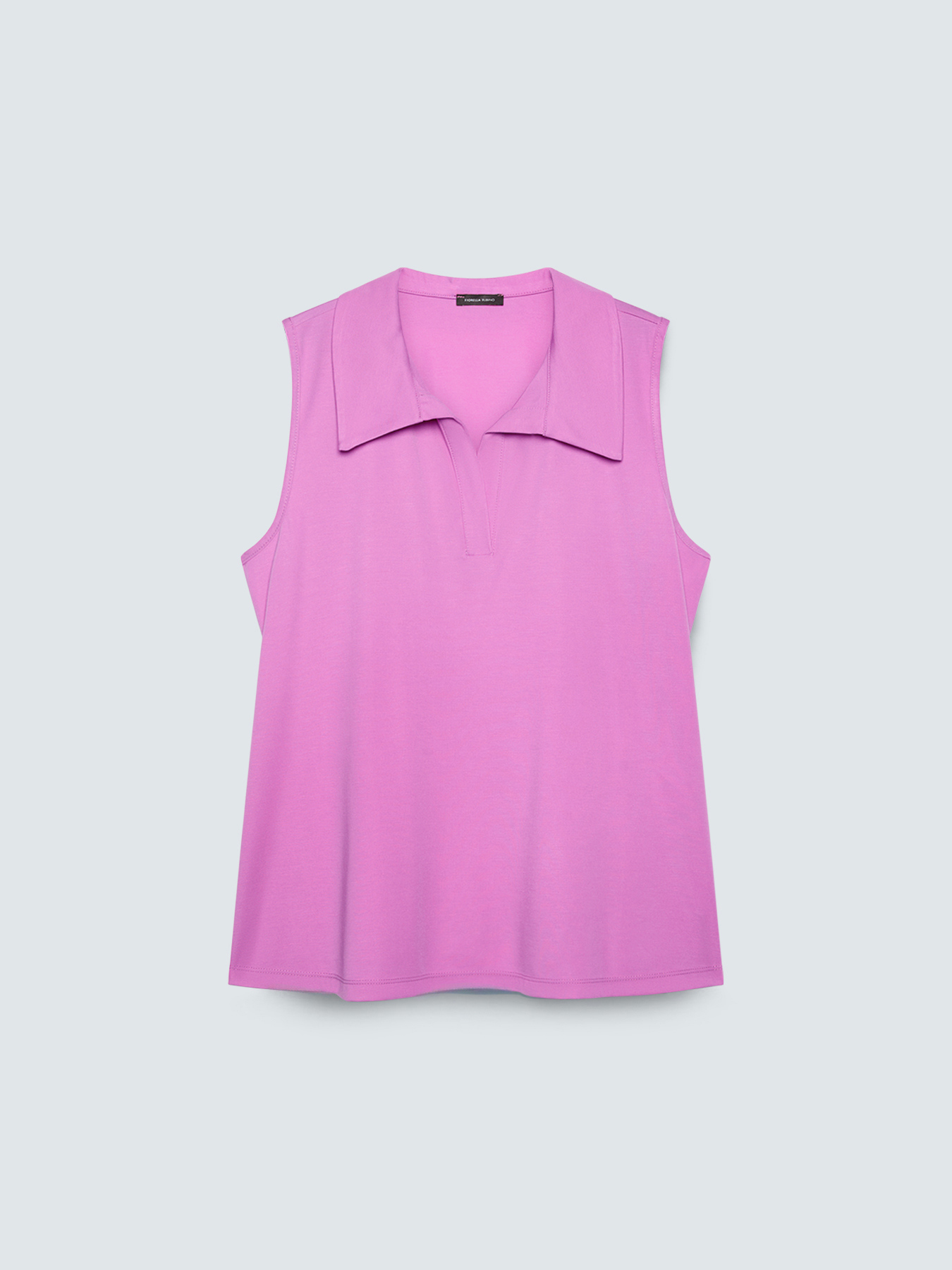 Jersey top with polo collar image number 4