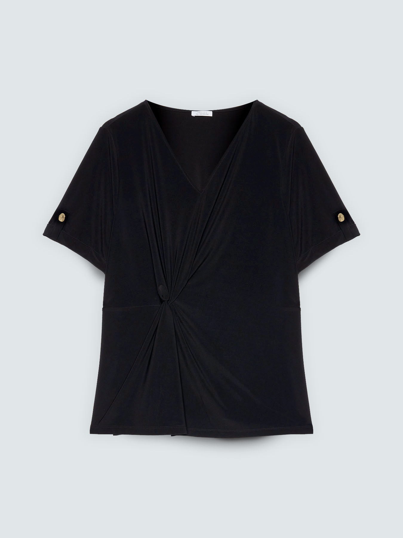 Draped jersey T-shirt image number 4