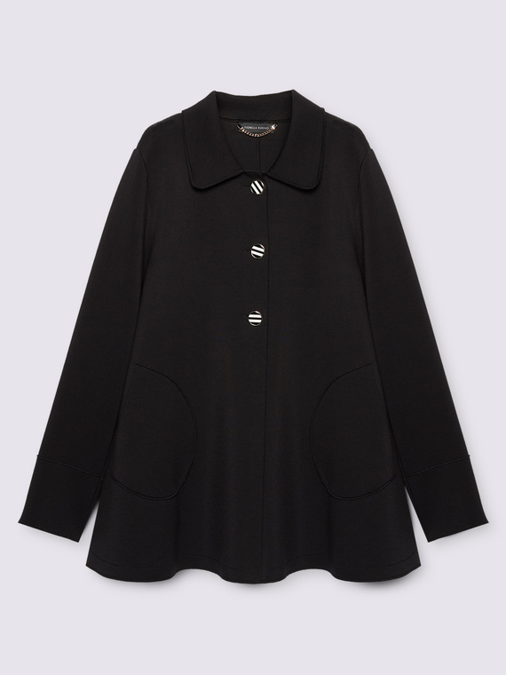 Veste en n&eacute;opr&egrave;ne avec boutons d&eacute;coratifs