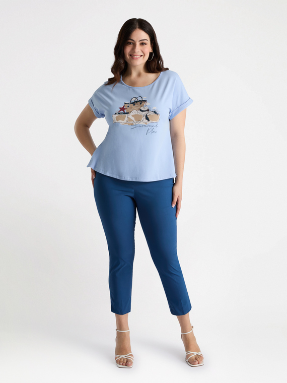 Fiorella Rubino - Pantaloni New York Donna, Ottanio Taglia: XL (60-62 IT)