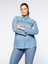 Camicia in denim con colletto ricamato image number 2