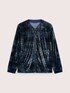 Felpa aperta in tulle con paillettes image number 4