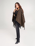 Houndstooth cape with fringes image number 0