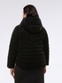 Velvet-effect hooded down jacket image number 1