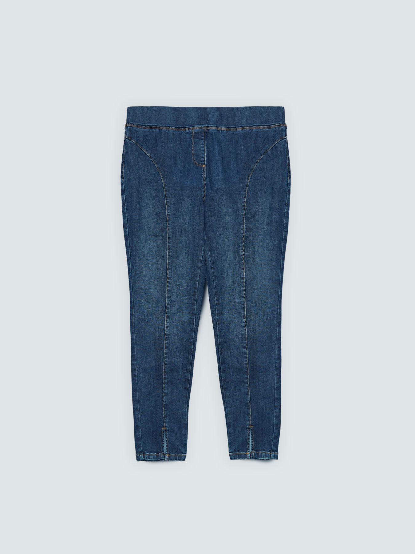 Elastic waist jeggings image number 3