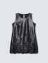 Short dress with floral details image number 5