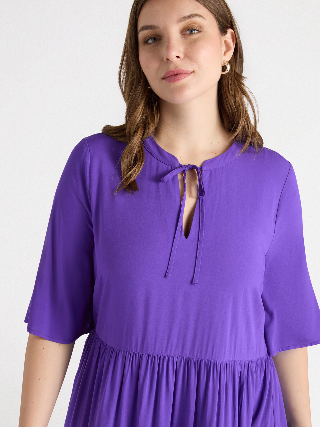 Long LENZING&trade; ECOVERO&trade; viscose dress image number 2