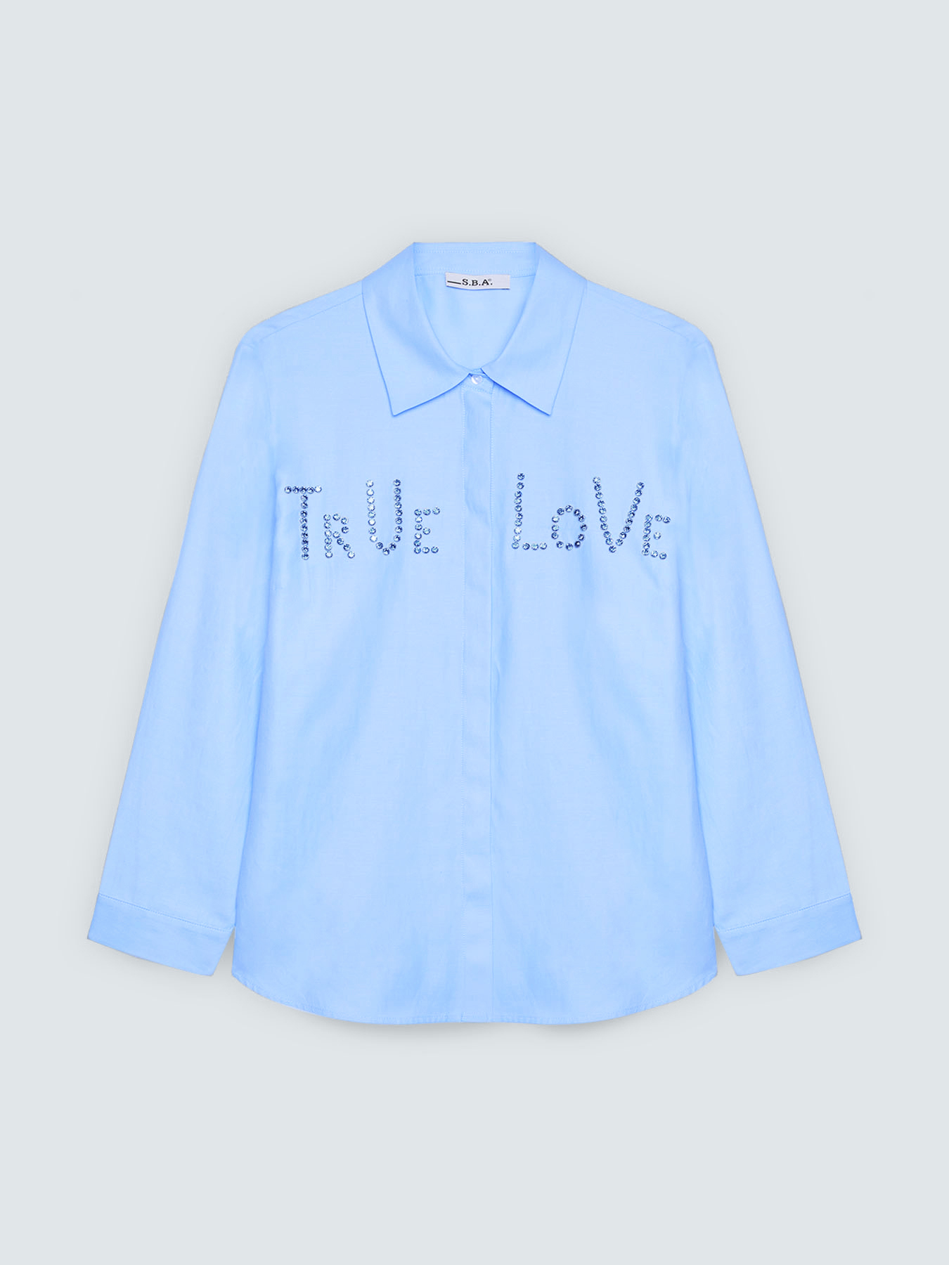 Camicia con scritta in strass image number 5