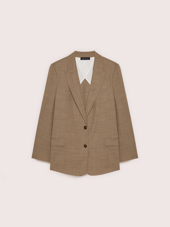 M&eacute;lange fabric blazer