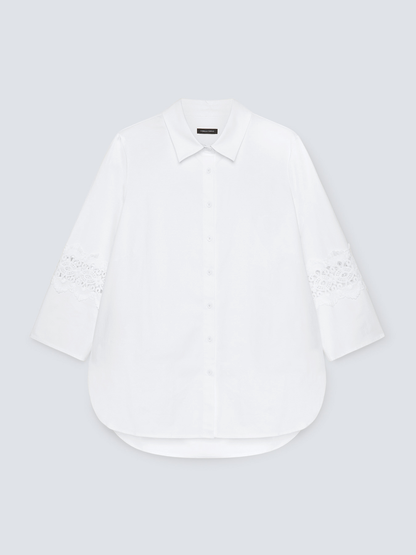 Camicia con bordi in macramé image number 4