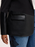 Blazer with coated fabric inserts image number 3