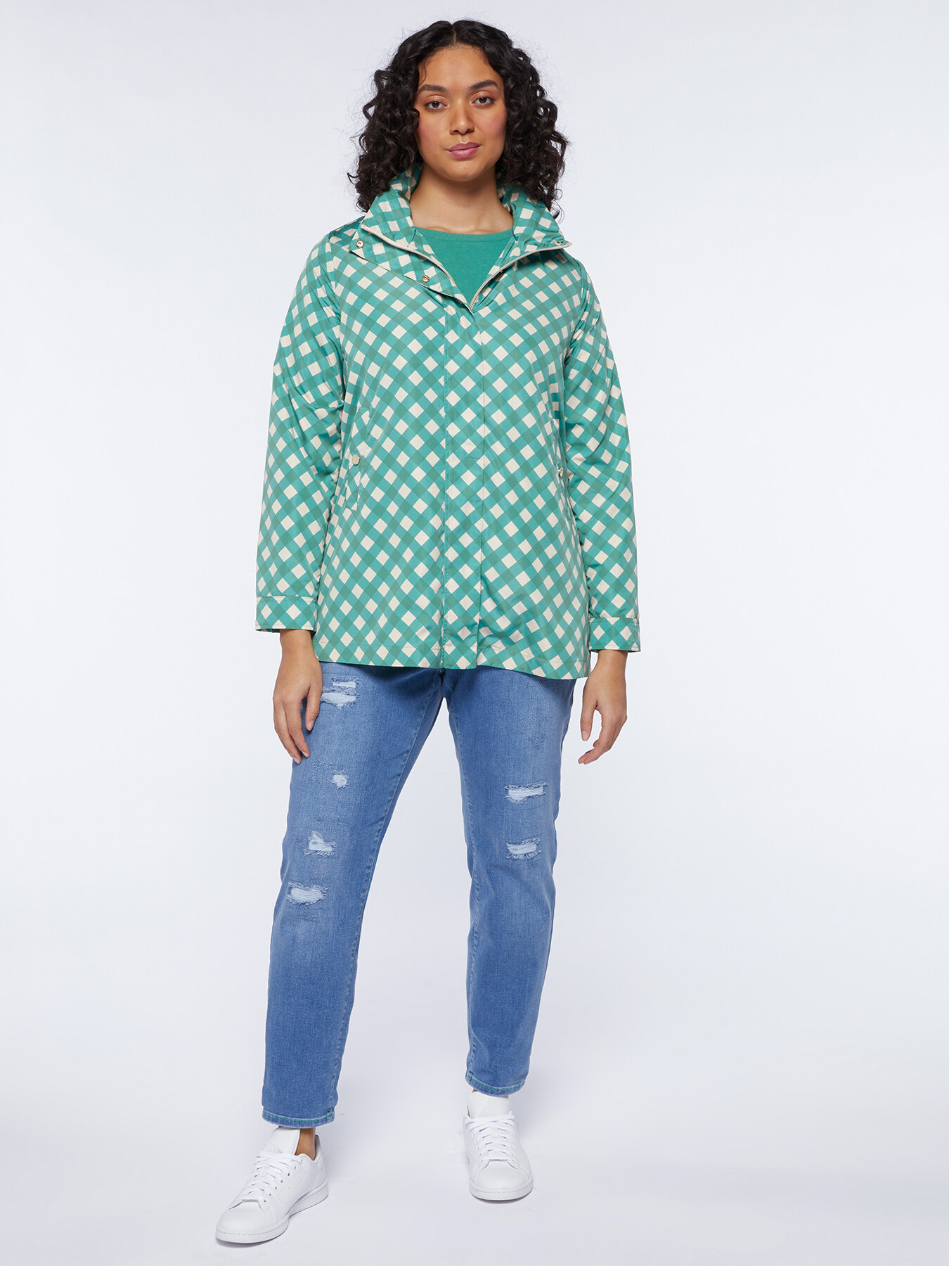 Leichter Parka mit geometrischem Muster image number 2