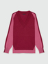 Block colour jumper with V-neck image number 4