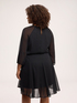 Short flared dress in georgette image number 1
