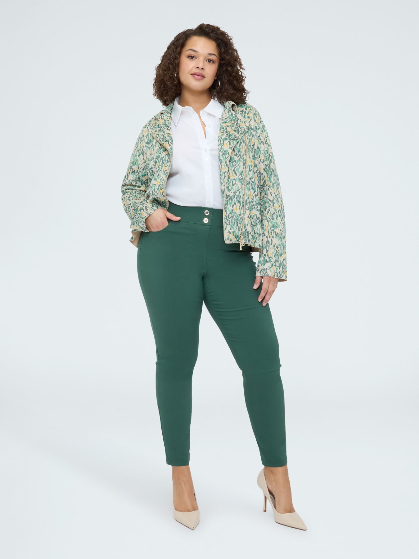 Pantalon Skinny en m&eacute;lange viscose image number 2