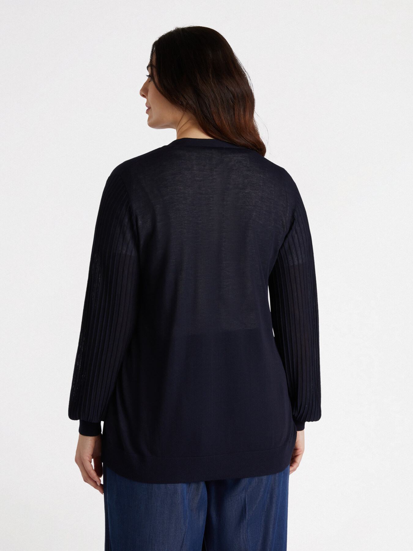 Cardigan con lavorazione pliss&eacute; image number 1