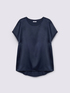 Two-material T-shirt with round neckline image number 4