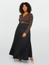Long pleated animal print dress image number 0