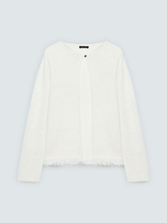 Cardigan con frange - vista alternativa | Fiorella Rubino