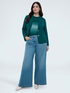 Blazer cropped in tessuto stretch image number 4