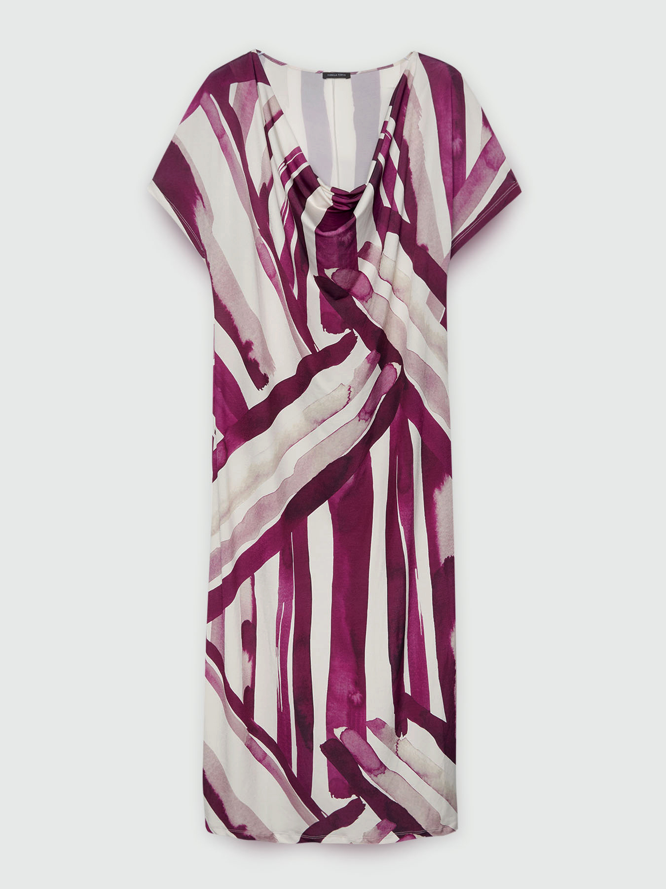 Printed dress with cowl neck image number 4