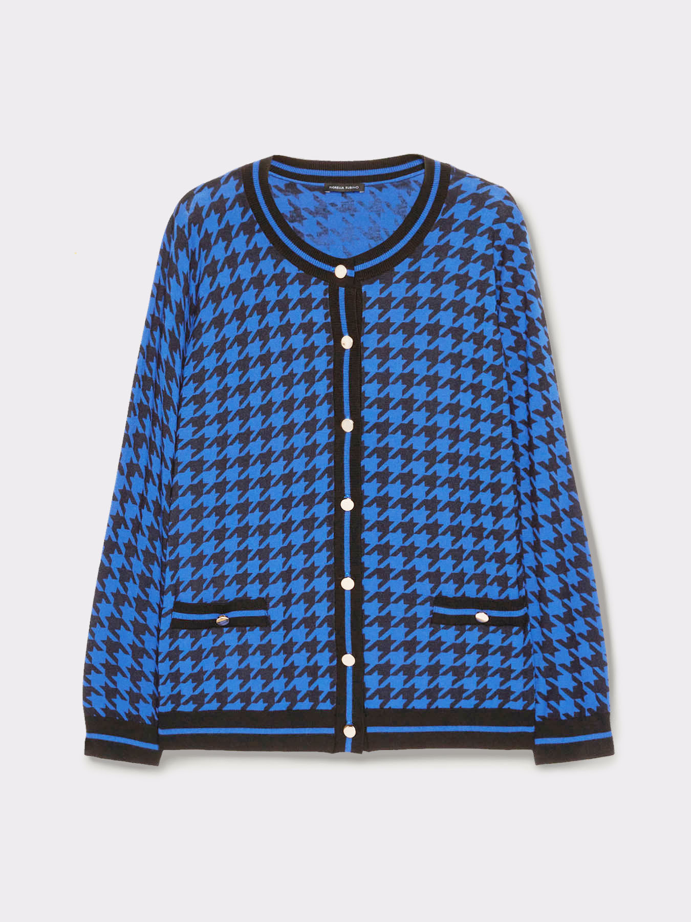 Cardigan pied de poule