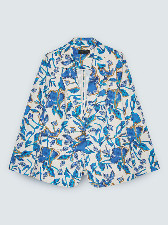 Blazer &agrave; imprim&eacute; floral