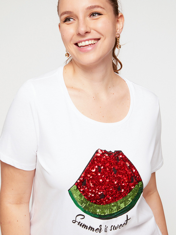 Fiorella Rubino T-shirt con grafica frutta Donna