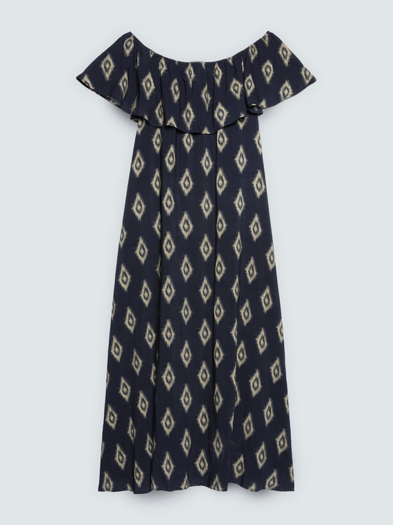 Chill Off-Shoulder Printed Dress