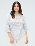 Bluse aus Jacquard-Baumwolle mit Blumenstickerei image number 2