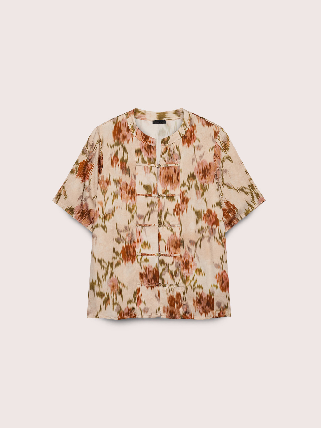 Blusa con stampa in raso di viscosa image number 4
