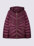 Gesteppte Daunenjacke mit Chevron-Muster und Kapuze image number 4