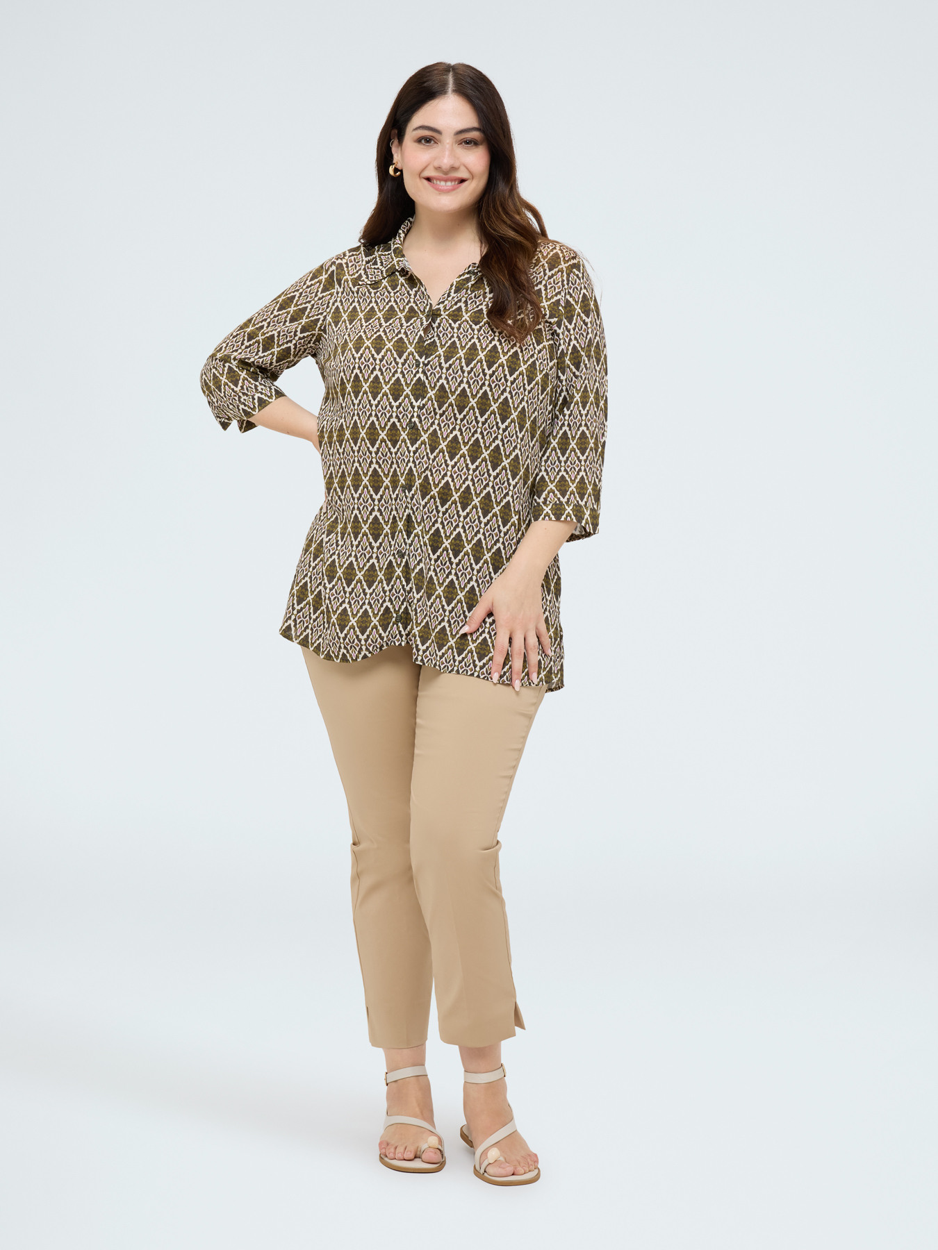 Chemise en viscose avec imprim&eacute; image number 2