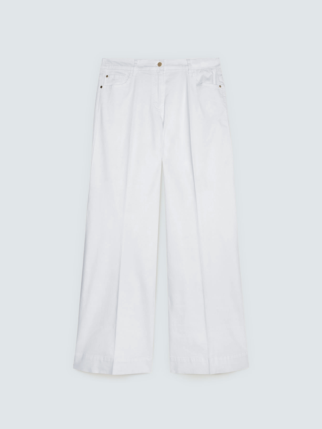 Wide Leg Cotton Trousers image number 3